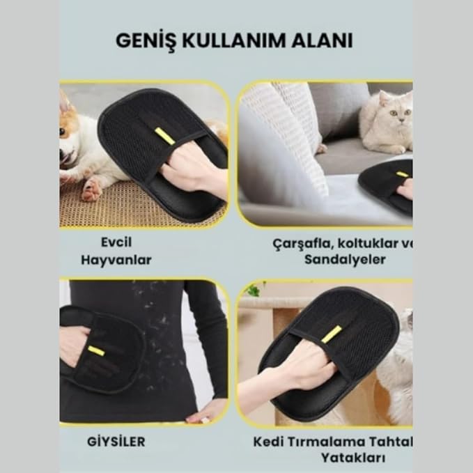 Mochi Kedi/Köpek Tüy Toplayıcı- Çift Taraflı Statik Temizlik Eldiveni